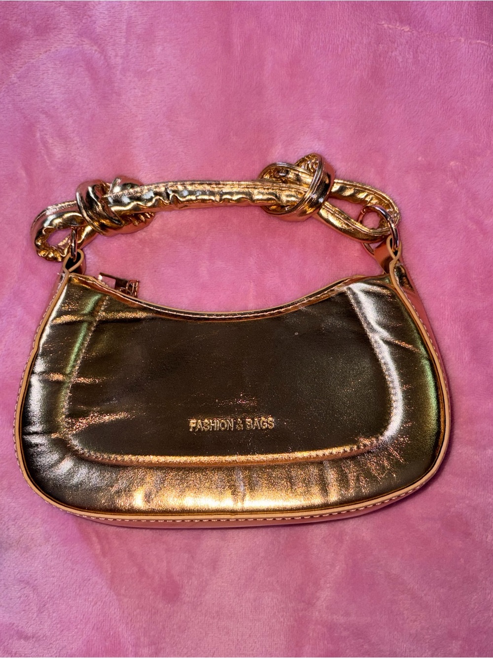 Metallic Gold Mini Shoulder Bag